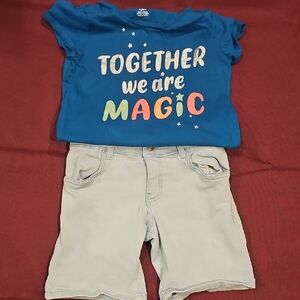 Carter's Light Blue Denim Shortset